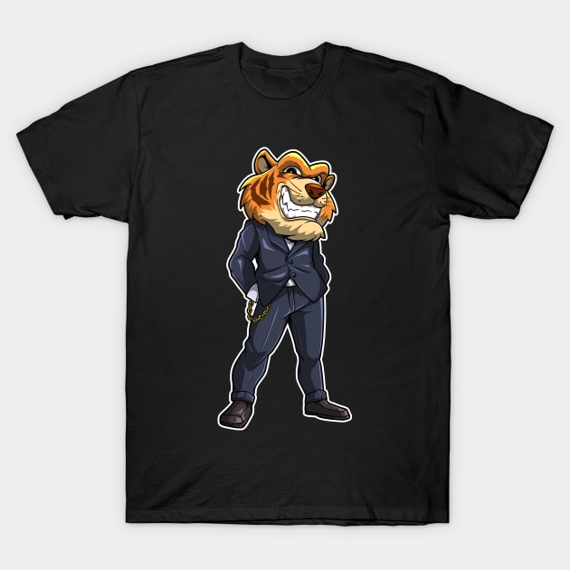 Casual Tiger Mascot Illustration T-Shirt by namanyastudios